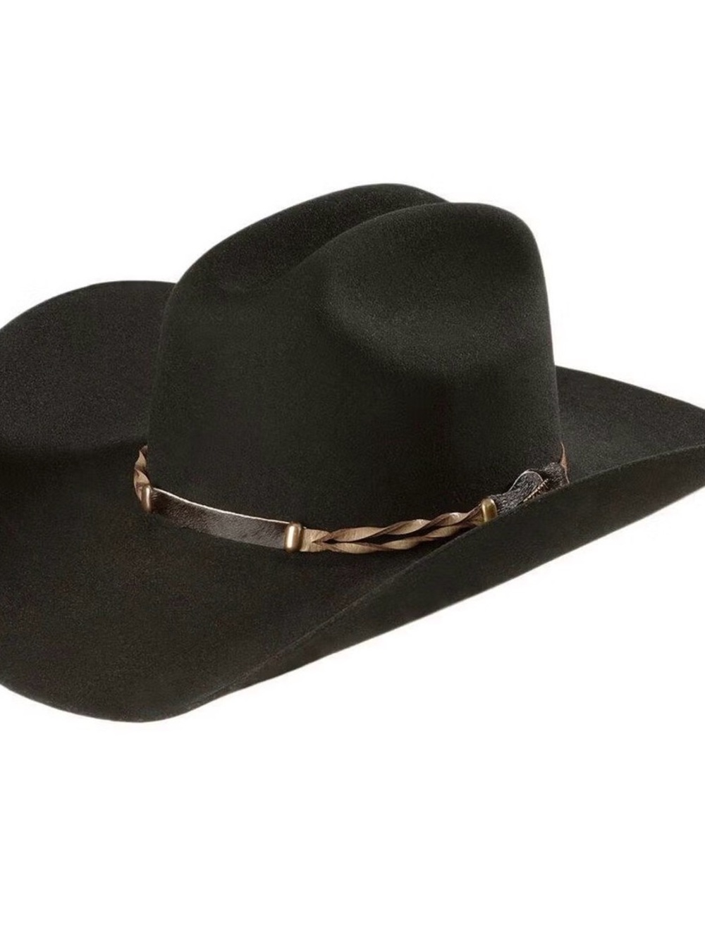 Stetson Black Felt Western Hat with Braided Band